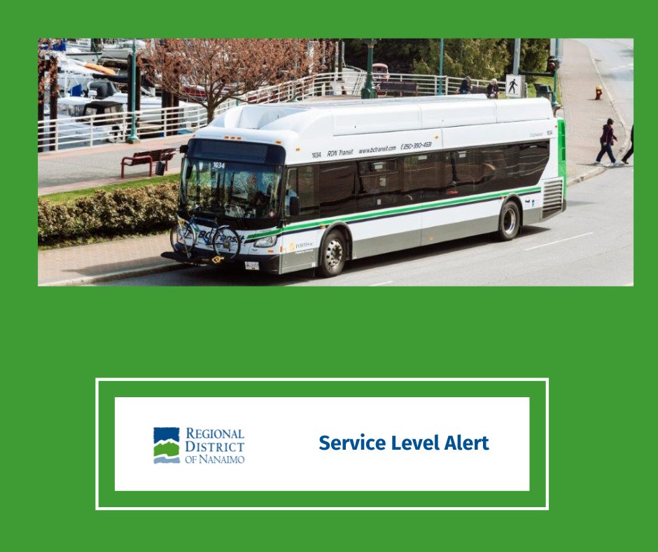 RDN Transit will be operating on Sunday Level Service on Monday, August 4. 🚌For up-to-date service #rdntransit info visit: rdn.bc.ca/transit-servic…