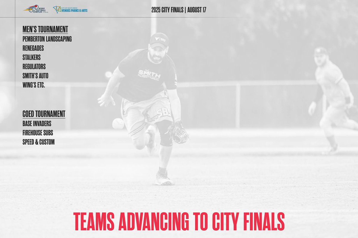 SoftballComplex's tweet image. Teams in the City Finals as of today.
