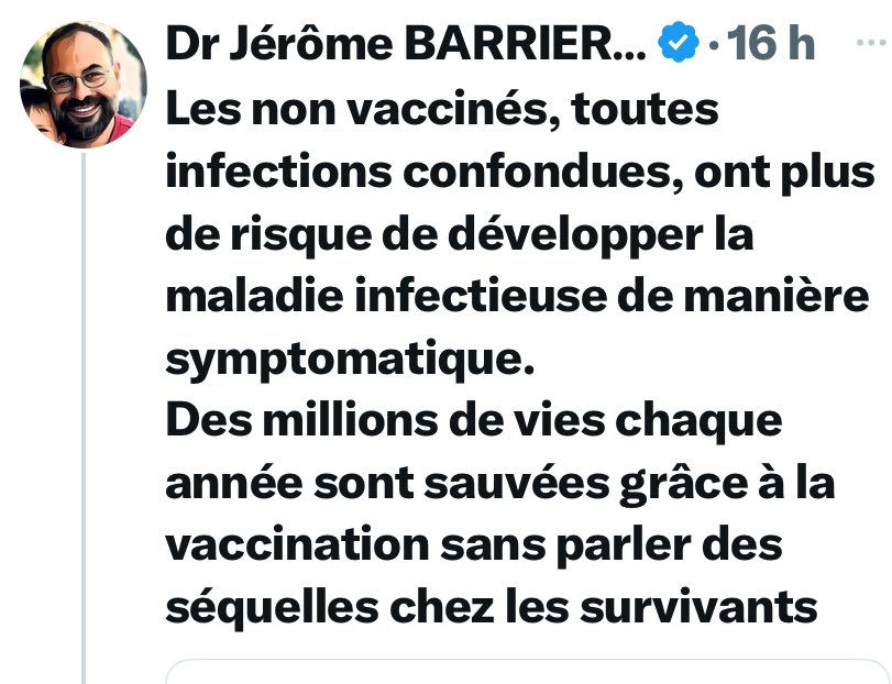 L’humanité a survécu sans vaccins durant des millions d’années, trou du cul sans fesses !
Les vaccins ont été créé il y a environ 100 ans pour nous rendre malade et faire un max de fric, rien d’autre !
La preuve la plus récente est la plandémie de Covid.