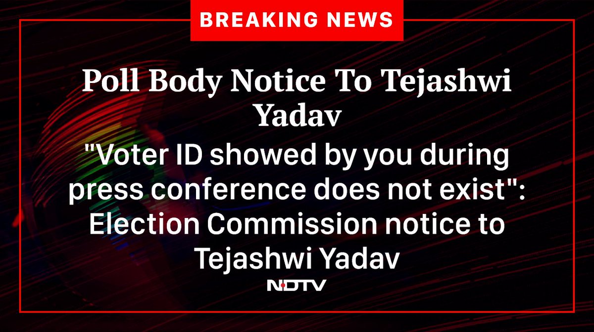Tejaswi Yadav clearly showed a fake voter ID.... 

Ab <a href="/ravish_journo/">ravish kumar</a> <a href="/sardesairajdeep/">Rajdeep Sardesai</a> etc ke muh me dahi jam jayega...