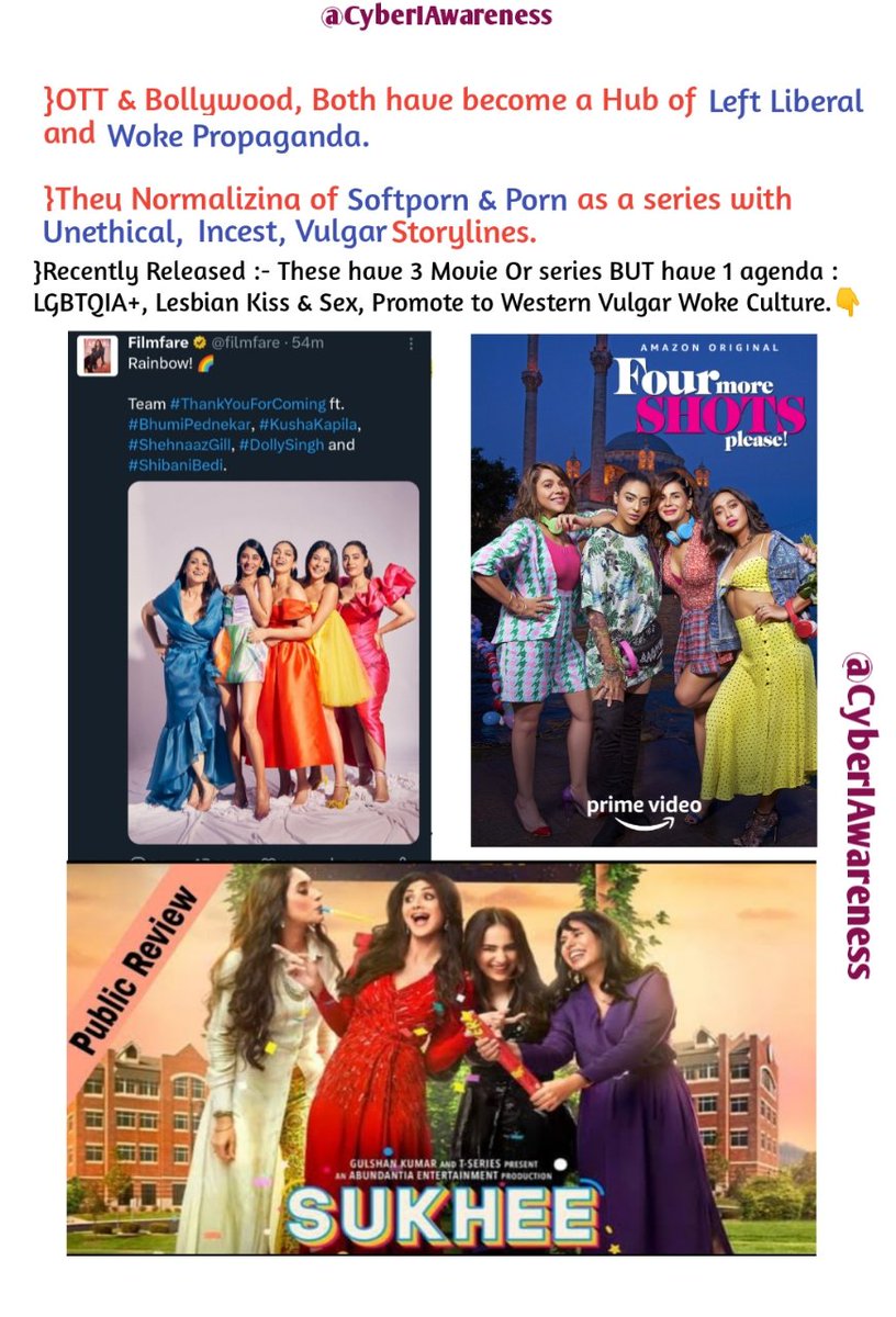 #RegulateOTT
OTT प्लेटफॉर्म आज स्वतंत्रता के नाम पर अराजकता फैला रहे हैंऔर सबसे ज़्यादा इसका शिकार हो रही है हमारी युवा पीढ़ी! ये सिर्फ मनोरंजन नहीं — डिजिटल ज़हर है, जो धीमे-धीमे हमारे युवाओं को भीतर से खोखला कर रहा है।
#RegulateOTT 
Stop Digital Pollution