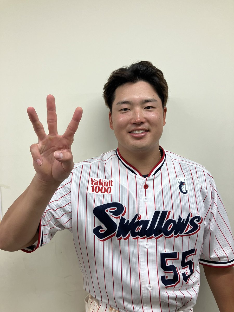#奥川恭伸
3勝目
#村上宗隆 
3号目
まだまだこれから！
お願いしますよ！
#swallows
#捲土重来