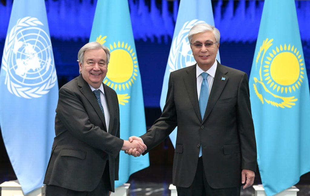 Press Office of the President of Kazakhstan (@aqorda_press) on Twitter photo President <a href="/TokayevKZ/">Qasym-Jomart Toqayev</a> held talks with UN Secretary-General <a href="/antonioguterres/">António Guterres</a>
As Kassym-Jomart Tokayev noted, the creation of the first SDG Hub of its kind in #CentralAsia is a major achievement for the entire region.
"Kazakhstan fully supports your reform efforts and shares your President <a href="/TokayevKZ/">Qasym-Jomart Toqayev</a> held talks with UN Secretary-General <a href="/antonioguterres/">António Guterres</a>
As Kassym-Jomart Tokayev noted, the creation of the first SDG Hub of its kind in #CentralAsia is a major achievement for the entire region.
"Kazakhstan fully supports your reform efforts and shares your
