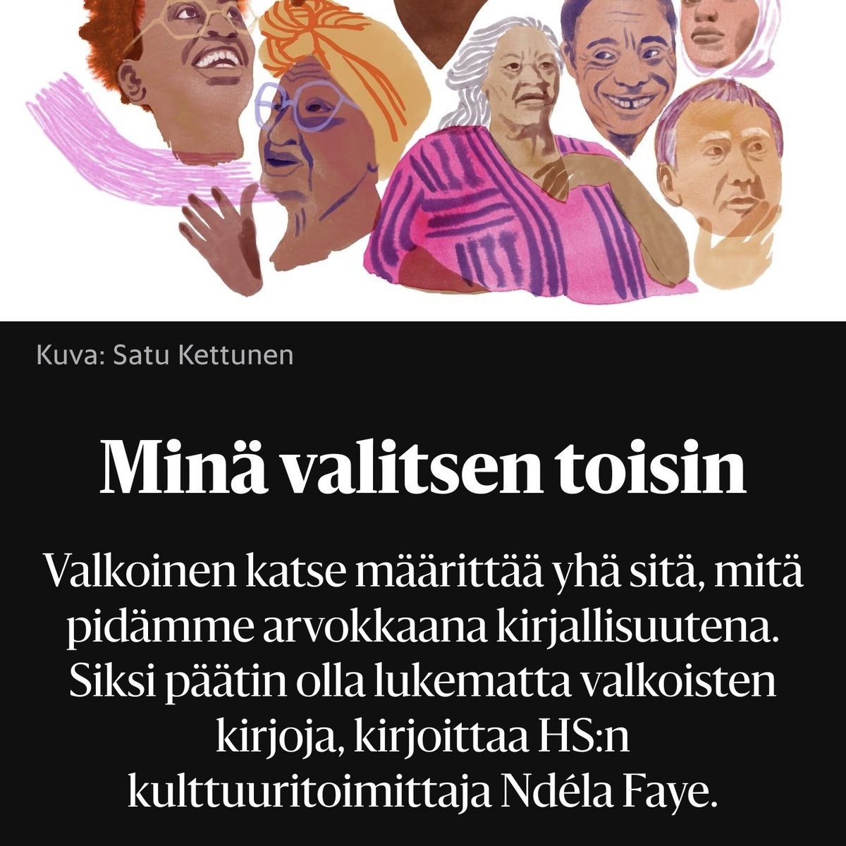 Hesaria avatessa ei koskaan tiedä, avaatko journalistisen uutismedian vai jonkin umpirasistisen vasemmistoaktivistin päiväkirjan.

Lustraation hengessä olisi hyvä selvittää, miten tämä "antirasistinen" mätä levisi medioihin ja julkisiin instituutioihin 2010-luvulla niin nopeasti?