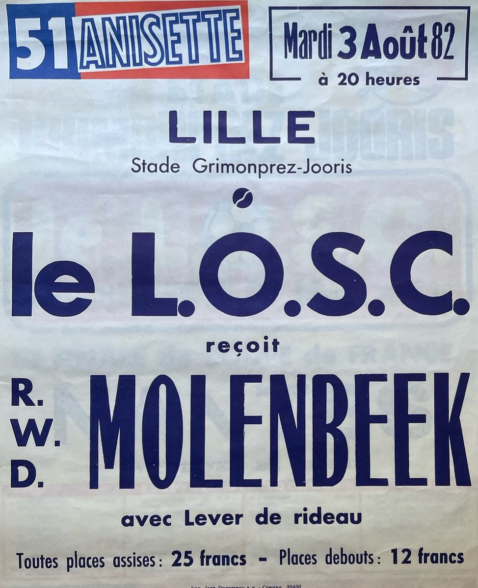 Le 3 août 1982, fin des matchs de préparation de la saison 82/83 : le <a href="/losclive/">LOSC</a> fait match nul contre le RWDM (1-1) avec un but de Pascal Françoise et la première apparition lilloise de Didier Christophe.