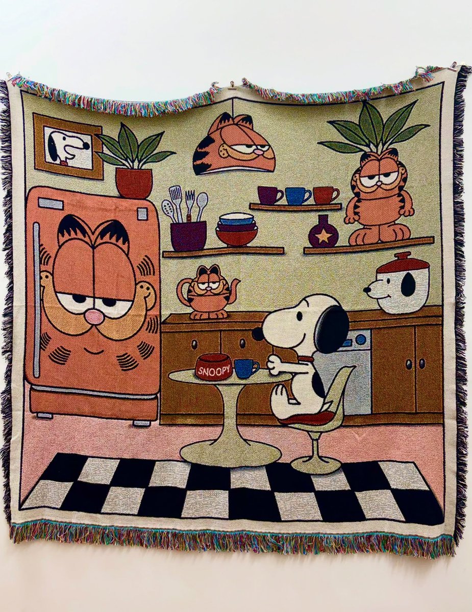 Bootleg Snoopy / Garfield Rug by Stacey Ann instagram.com/staceyanntatto…