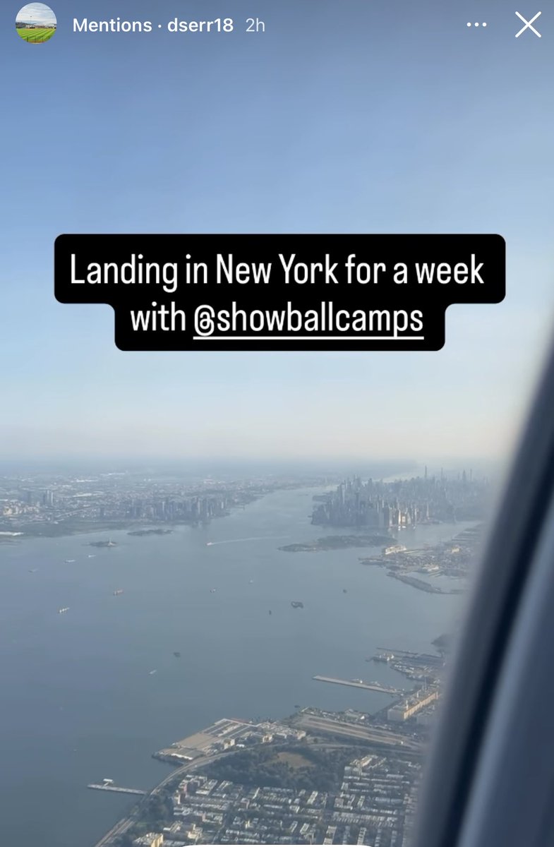 Showball is headed into New York today getting ready for our two High Academic Camps in Medford! Courtesy of ⁦<a href="/DaveSerrano11/">Dave Serrano</a>⁩ for the beautiful picture of the Big Apple! ⁦<a href="/IvyLeague/">Ivy League</a>⁩ ⁦<a href="/NESCAC/">NESCAC</a>⁩ ⁦<a href="/theSCIAC/">theSCIAC</a>⁩ ⁦<a href="/axcessbaseball/">Axcess Baseball LI</a>⁩ ⁦<a href="/ptwsports/">Play to Win (PTW)</a>⁩