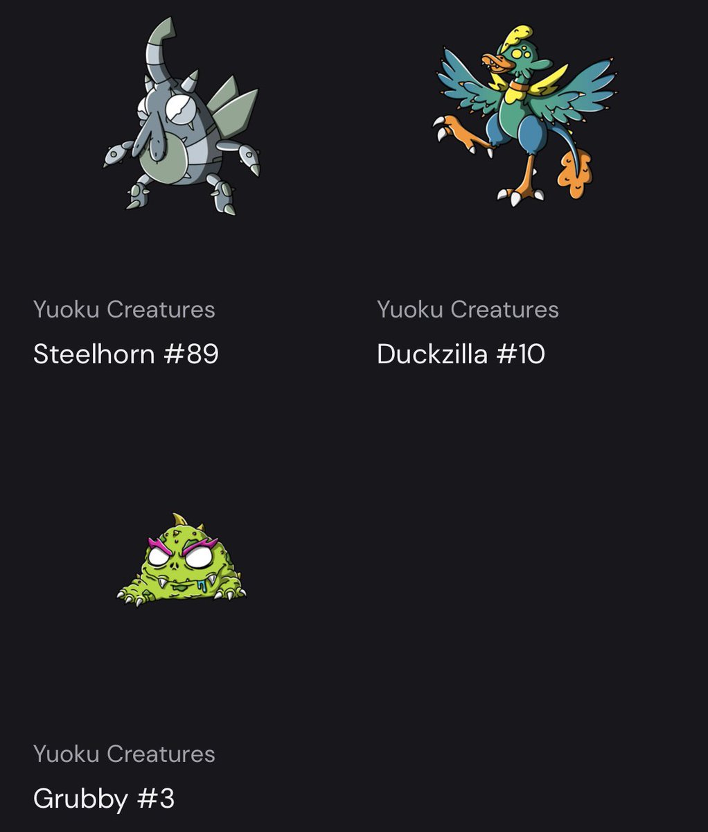 filippo.algo👁️🗨️ (@filippodotalgo) on Twitter photo Just bagged some fresh Blopku for the vault! 🫂🔥
Jolly #70 | Nocturn #45 | Arachna #102 | Brutrix #74 | Steelhorn #89 | Duckzilla #10
The FamVerse keeps getting weirder… and we LOVE it. 🧪💥
Only the weird survive. #YuokuCreatures #NFTCommunity #Algorand <a href="/AlgOctopus/">BLOP WORLD 🐙🌎</a> Just bagged some fresh Blopku for the vault! 🫂🔥
Jolly #70 | Nocturn #45 | Arachna #102 | Brutrix #74 | Steelhorn #89 | Duckzilla #10
The FamVerse keeps getting weirder… and we LOVE it. 🧪💥
Only the weird survive. #YuokuCreatures #NFTCommunity #Algorand <a href="/AlgOctopus/">BLOP WORLD 🐙🌎</a>