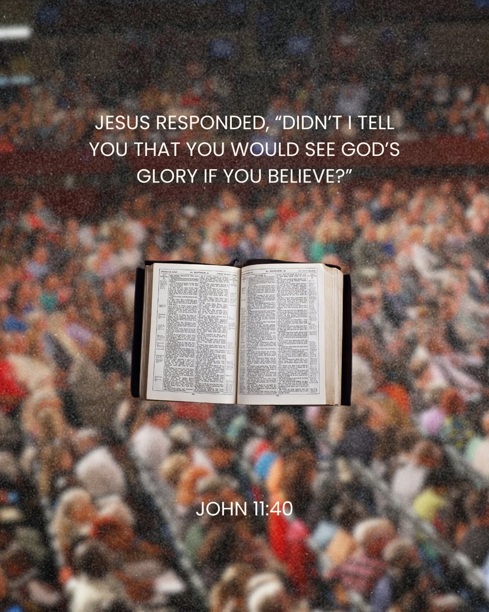 terripearsons's tweet photo. Believing always comes BEFORE seeing.
In John 11:40, Jesus reminds us that faith opens the door to glory. If we’ll dare to believe—right in the middle of the impossible—we’ll witness the power of God in ways we never imagined.
#TerriCopelandPearsons #John1140 #SpiritLedLife https://t.co/YmdqInEb3O