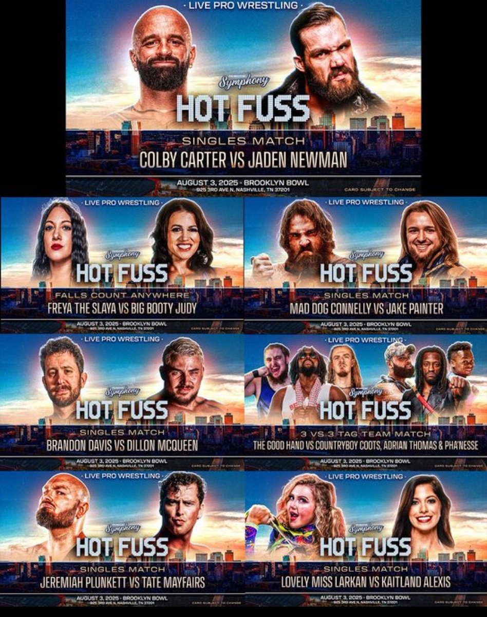 Kenny Cummings (@kennyischillin) on Twitter photo Shoutout to my friends <a href="/PWSymphonyLive/">Pro Wrestling Symphony</a> as they prepare for their hot fuss show this afternoon. Nashville locals can check it out and be back home in time to watch Summerslam Sunday. Tell my friends <a href="/yearofoctober/">Year of October</a> I say hello. I’ll catch y’all in a future show. Shoutout to my friends <a href="/PWSymphonyLive/">Pro Wrestling Symphony</a> as they prepare for their hot fuss show this afternoon. Nashville locals can check it out and be back home in time to watch Summerslam Sunday. Tell my friends <a href="/yearofoctober/">Year of October</a> I say hello. I’ll catch y’all in a future show.