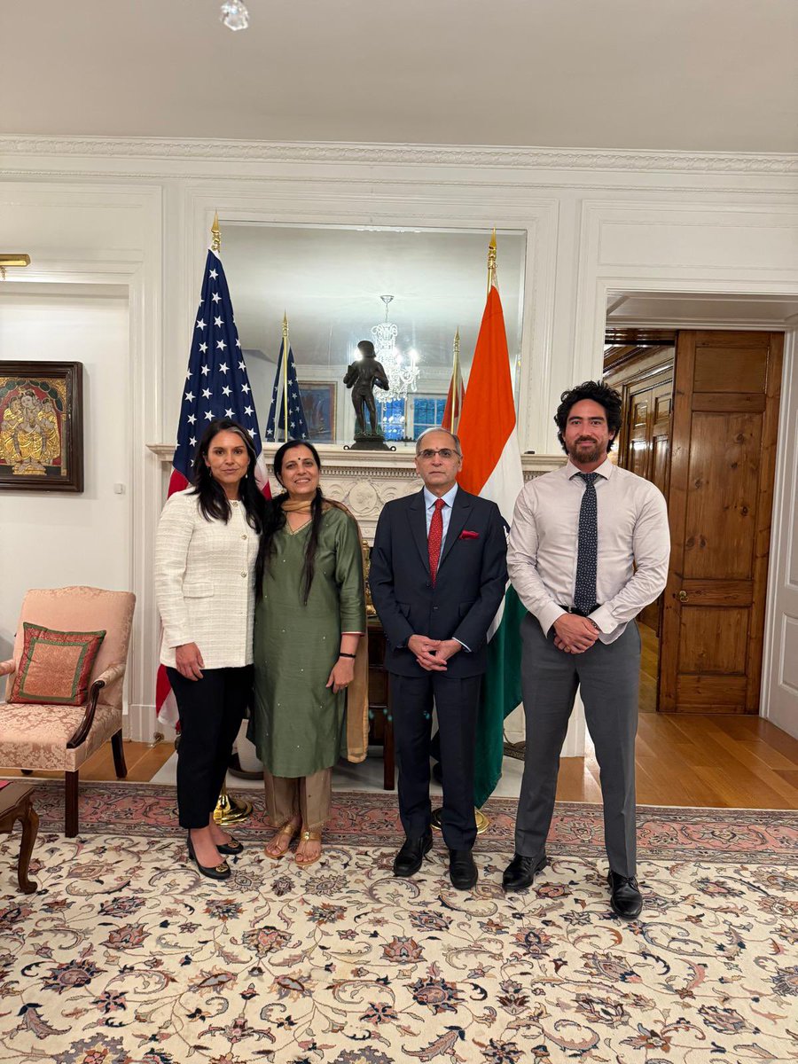 Amb Vinay Mohan Kwatra (@ambvmkwatra) on Twitter photo Pleasure to meet DNI <a href="/TulsiGabbard/">Tulsi Gabbard ๐บ</a> and her husband <a href="/abewilliamsdp/">Abraham Williams ๐บ</a> we had an engaging conversation on various issues of mutual interest. Pleasure to meet DNI <a href="/TulsiGabbard/">Tulsi Gabbard ๐บ</a> and her husband <a href="/abewilliamsdp/">Abraham Williams ๐บ</a> we had an engaging conversation on various issues of mutual interest.