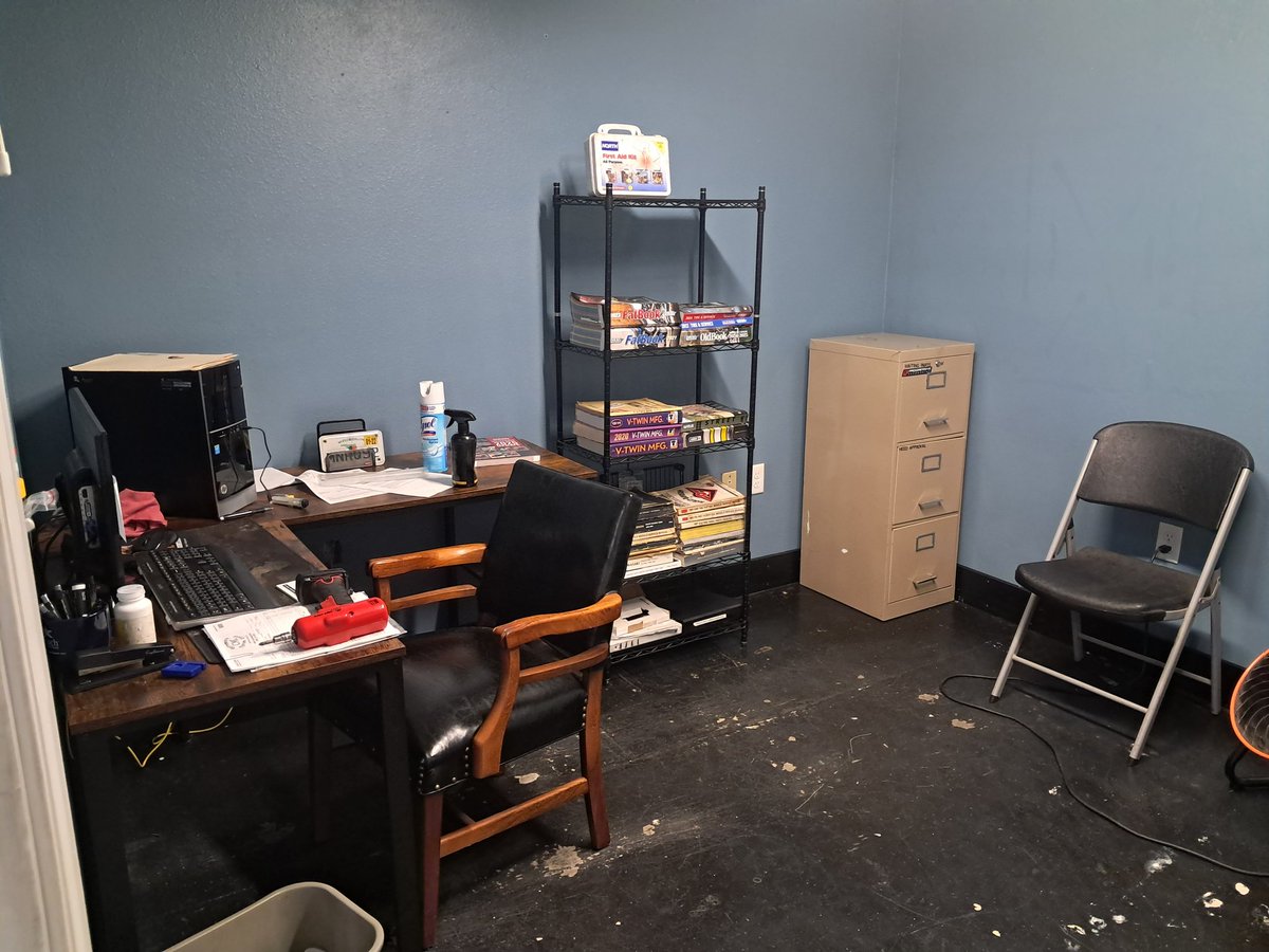 Good Morning Twisted Family! So yesterday, I cleaned up my new office &amp; made it my own. I'm going to paint the floor &amp; hang up all my certifications... it doesn't look like much, but I don't care... I've never had an office before! God is always good!
