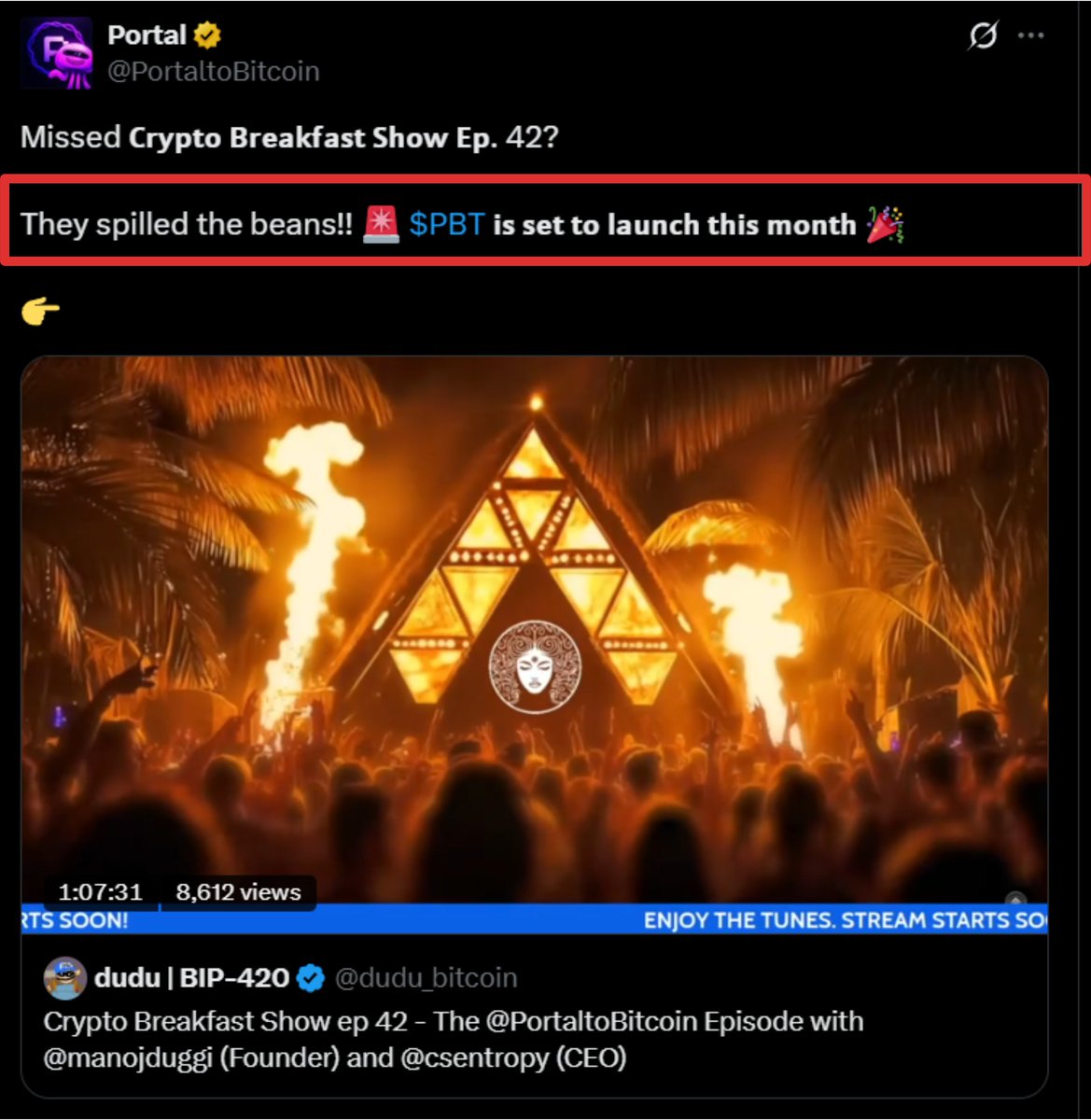 Big news for all jellies of <a href="/PortaltoBitcoin/">Portal</a> 

Now it is confirmed that $PTB is set to launch this month , means Portal to bitcoin TGE will take place in august 

Are you guys excited ?