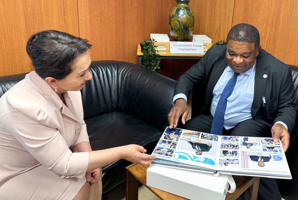 Tanzila Narbaeva (@tnarbaeva) on Twitter photo Honored to meet with <a href="/IPUPresident/">IPUPresident</a> President Tulia Ackson and <a href="/IPUparliament/">IPUparliament</a> Secretary General <a href="/MartinChungong/">Martin Chungong</a> in Geneva.
They highly praised the successful hosting of the 150th IPU Assembly in Tashkent—a milestone in global parliamentary dialogue.
We discussed broadening Honored to meet with <a href="/IPUPresident/">IPUPresident</a> President Tulia Ackson and <a href="/IPUparliament/">IPUparliament</a> Secretary General <a href="/MartinChungong/">Martin Chungong</a> in Geneva.
They highly praised the successful hosting of the 150th IPU Assembly in Tashkent—a milestone in global parliamentary dialogue.
We discussed broadening