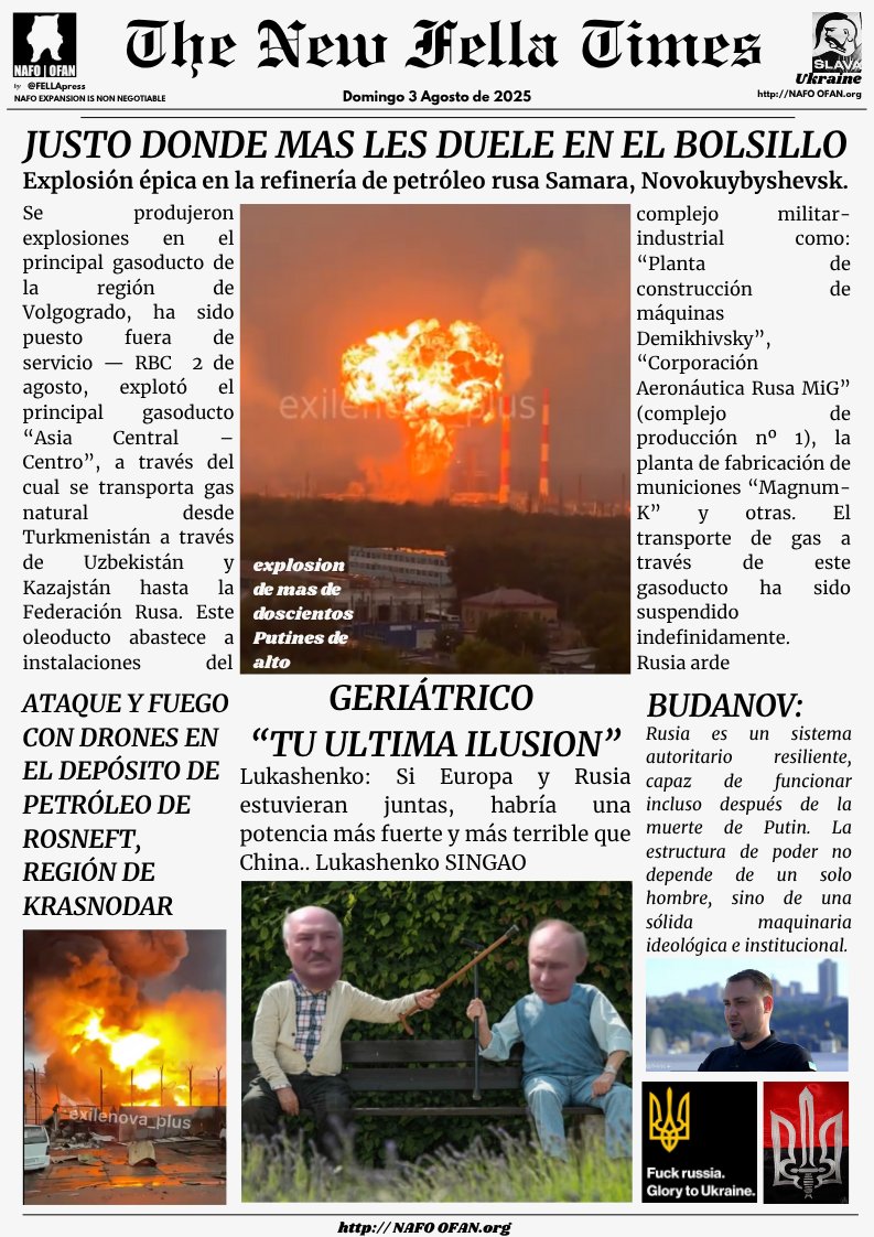 FELLApress🗽

ARDE RUSIA AAARDEEE!!!!!
Edición para domingueros rusofobos otanistas sorosianos pagados por el MI6