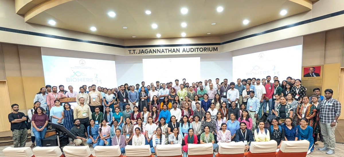 Dept. of Biotechnology, IIT Madras held the Annual Research Scholars Symposium, BIOMERS 2025. Great engaging event with lots of good talks and posters from students!