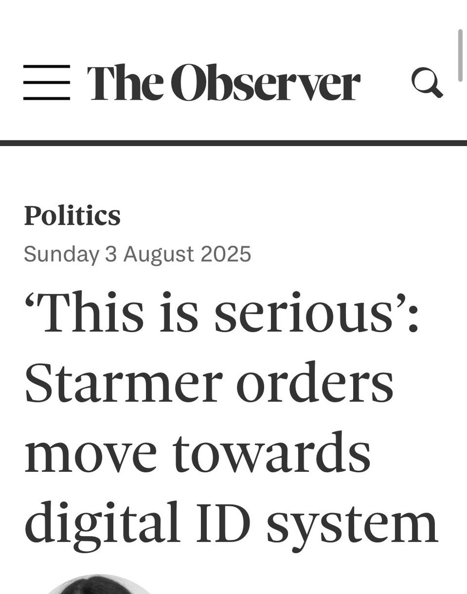 Starmer pushing Digital ID while they weaponise lockdown drive on NHS App

Say NO Together!

The prime minister is seriously considering introducing a universal digital ID system as a way of tackling illegal immigration &amp; improving the delivery of public services.
Cabinet