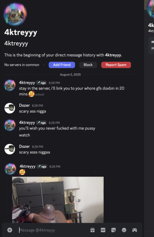 habpreds's tweet photo. THIS JUST IN! the predator keith strikes again here he was caught threatning to expose a girls doxbin full of nudes with revenge porn + he also sent his cumshot photo in someones dms via discord unsolicited WTF https://t.co/gLg3IxV9wo