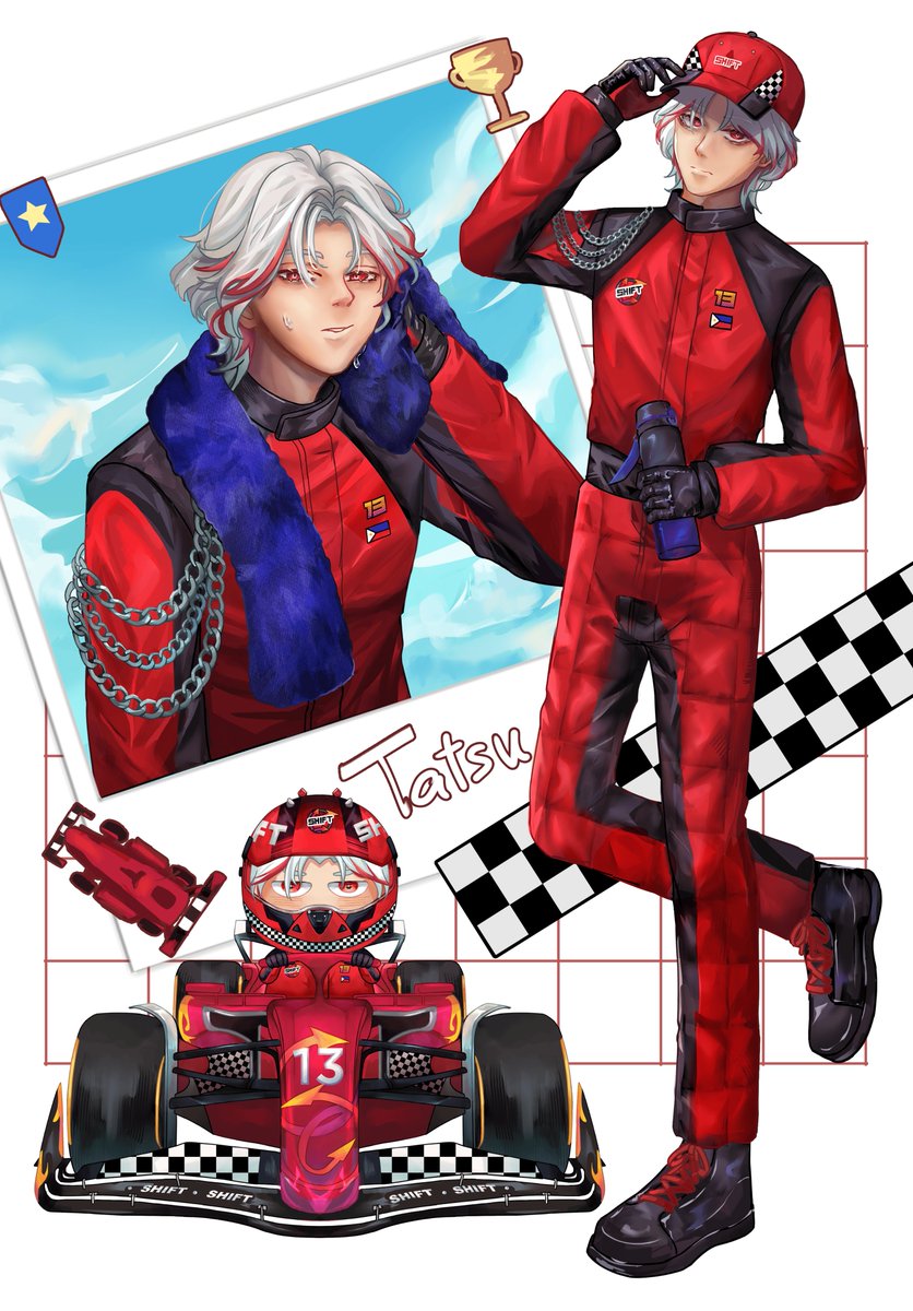 🏎️🔴ART🔴🏁
"Fast, Flawless, Fatal"

Another amazing illustration that I'll use for references in the future!!!  Thank you for <a href="/dvstworks/">DVSTWorks Studio ✦ COMMS OPEN</a> team for making this awesome illustration of me and thank you for picking me as one of the giveaway winners:))

#TatsuOnTrack