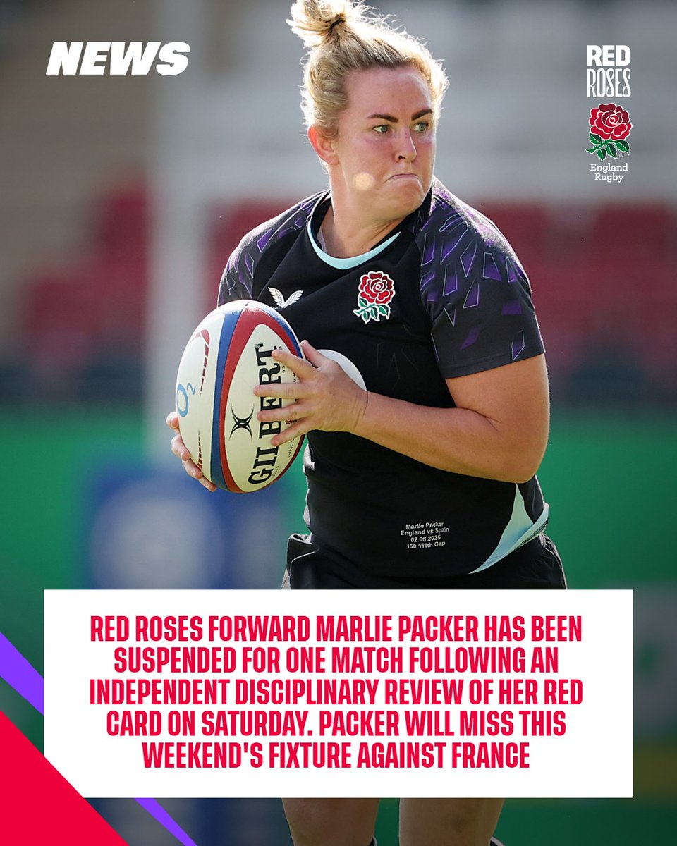 An update from World Rugby following Marlie Packer’s red card against Spain 👇