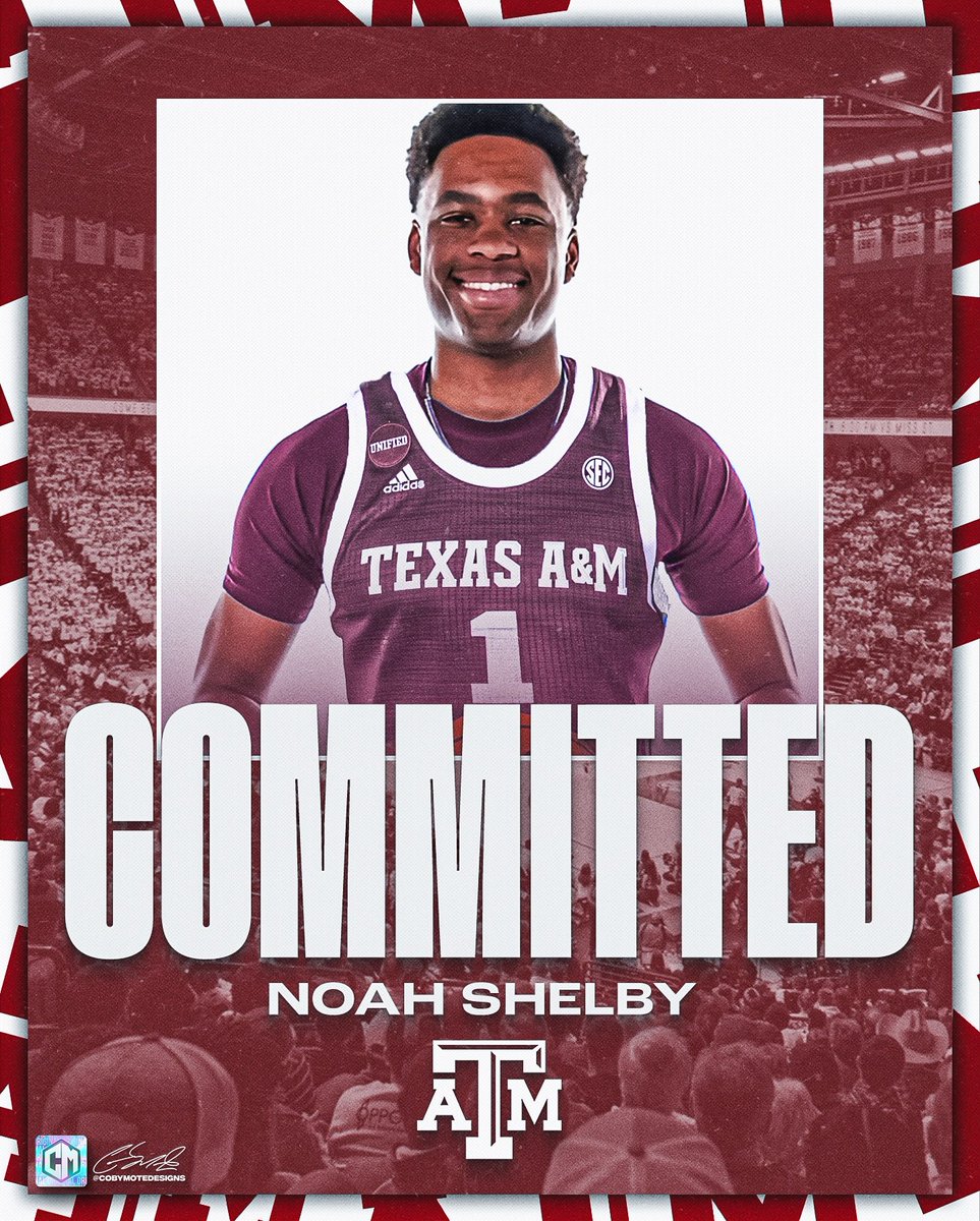 NEWS: Noah Shelby will transfer to Texas A&amp;M, he tells <a href="/TheAthleticCBB/">The Athletic CBB</a> 

He played a year at Rice, Vanderbilt and Kansas, checking into 44 games