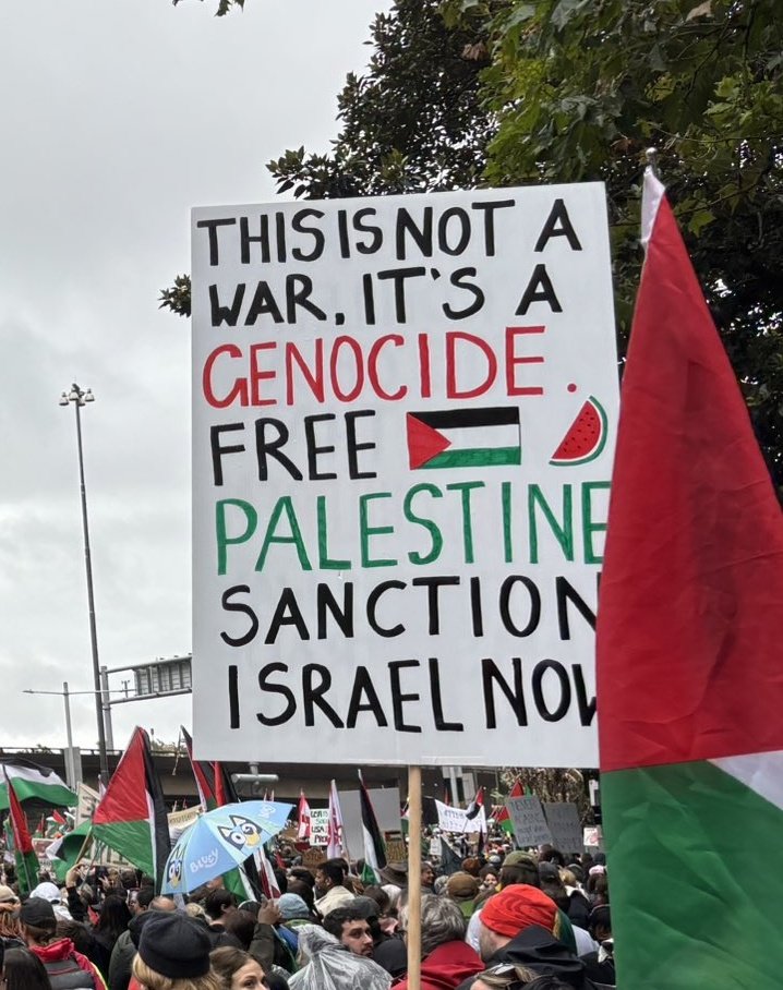 History will remember this day—with full &amp; reverent heart—as the moment Australia stood tall. Carrying their voices, their grief, their hope for humanity &amp; a free Palestine across Sydney Harbour Bridge.

Power personified. A moment this nation said no to silence #MarchforHumanity