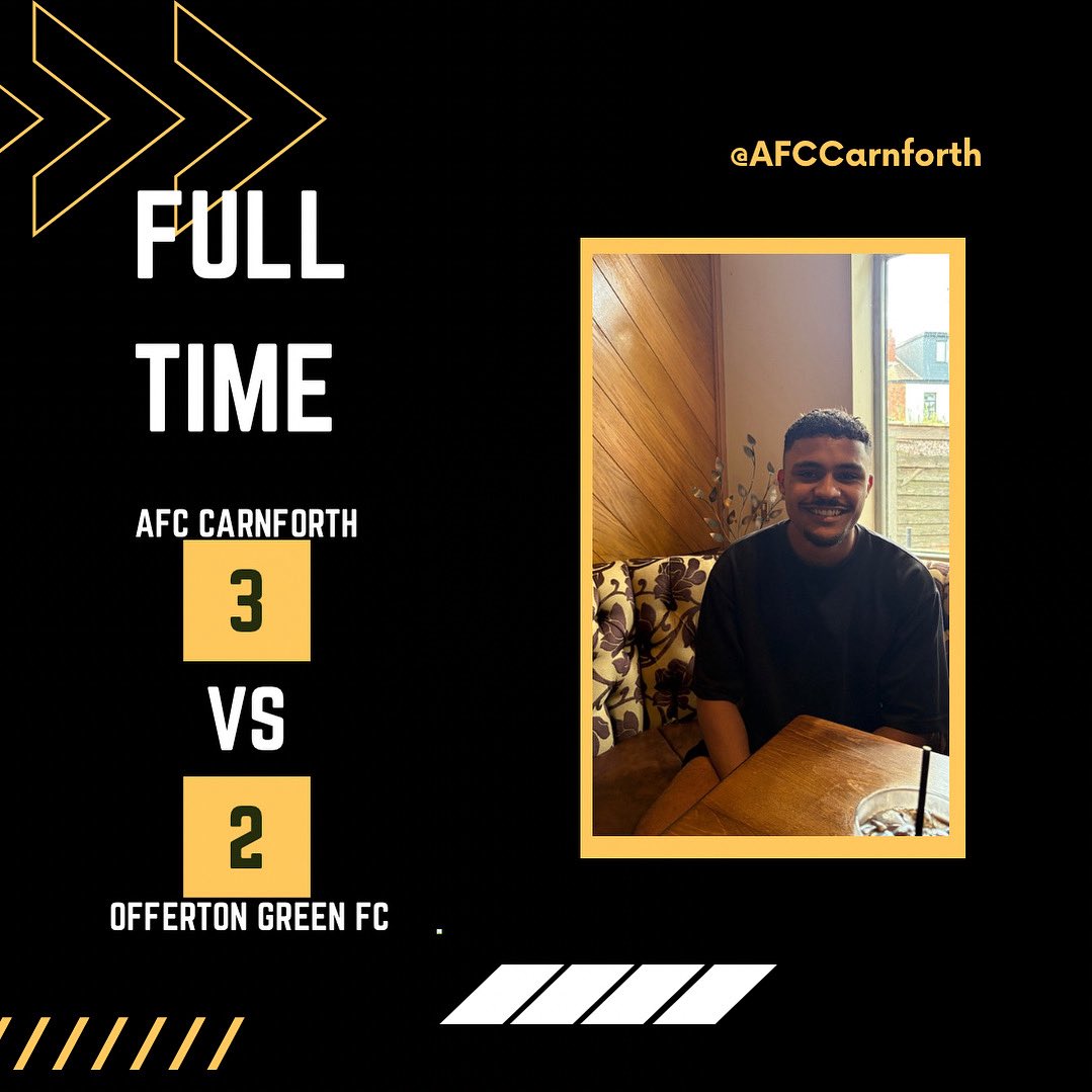 ECSFL CHAMPS vs SDSFL CHAMPS! Carny came out as 3-2 winners!  ⚽️ 

Good luck to <a href="/OgfcFC/">Offerton Green FC</a> for the rest of the season and hopefully will see you boys again soon 🤝

Goalscorers:
<a href="/George_Blackers/">George Blackers</a> ⚽️
<a href="/nathanpalmer_1/">Nathan Palmer</a> ⚽️
Keenan Edwards ⚽️

MOTM: <a href="/louieinnissnew/">louie inniss</a>