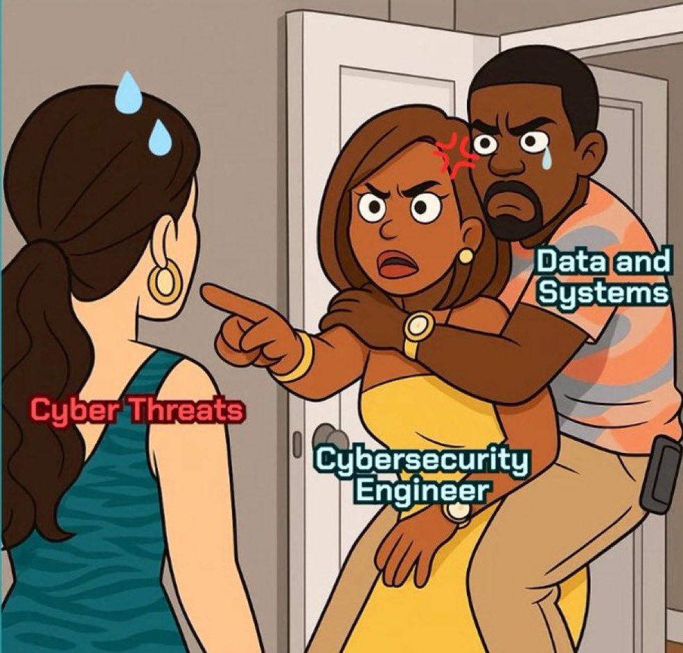 If anyone asks you what a cybersecurity engineer / professional do 

Show them this picture