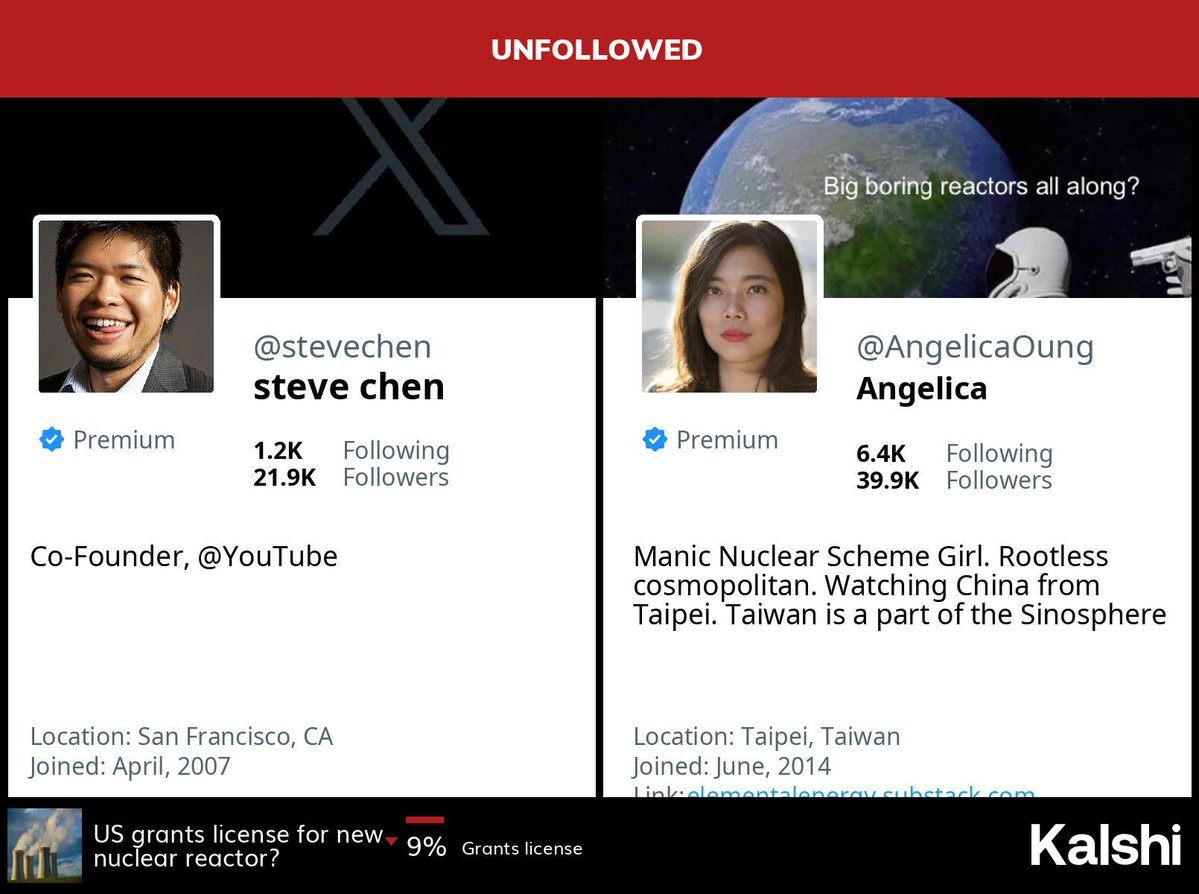 🚫 <a href="/stevechen/">steve chen</a> is no longer following @angelicaoung