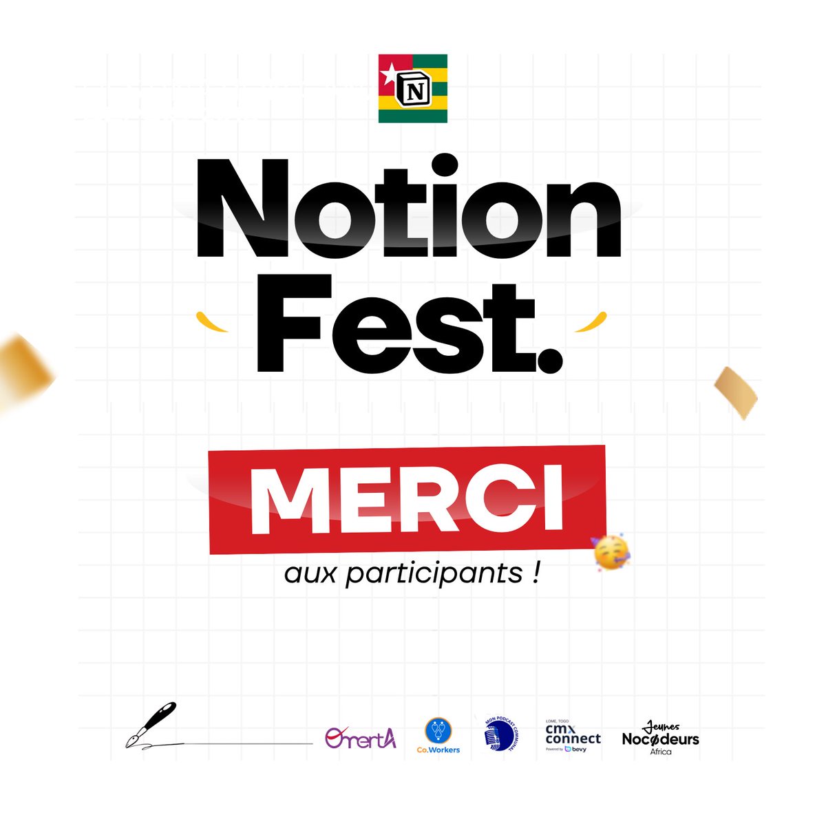 [#Notion_Fest.]

Notion Fest. 2025 une page de l’édition 2 a été écrite.

Alors pour ce clap de fin, je tiens à remercier touTEs.
Rendez-vous en septembre 2025 pour la Watch Party de Make With Notion (La Conférence annuelle de <a href="/NotionHQ/">Notion</a> )

#NotionTogo #MWN