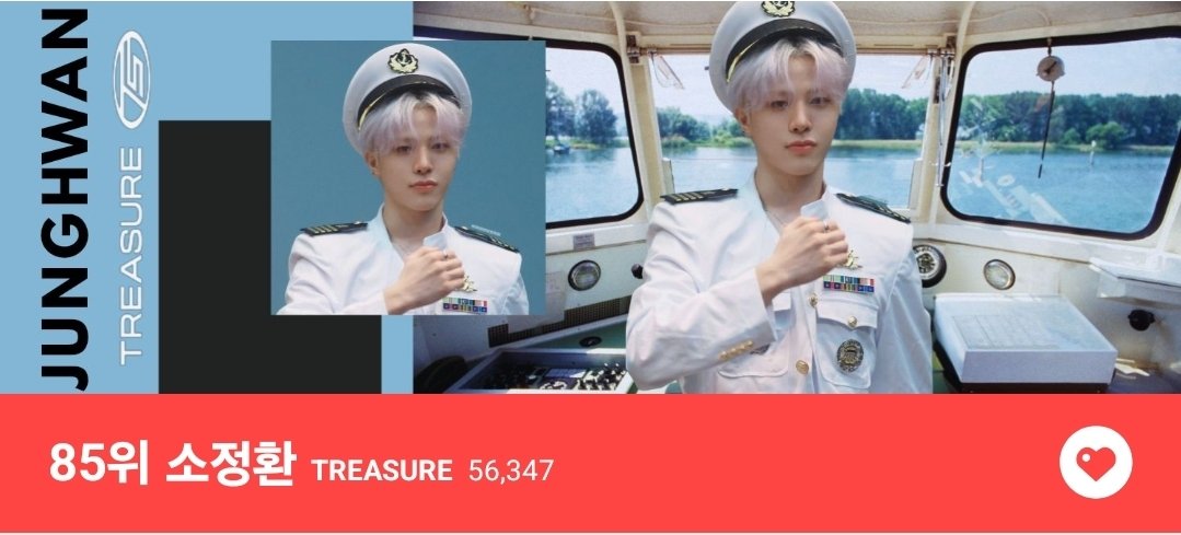 35 mins left until tally on 080225.
Current rank 85
Please drop your ❤️ for Junghwan before 11.30PM KST.
Daily goal Top 100.
#JUNGHWAN #정환 #TREASURE <a href="/treasuremembers/">TREASURE</a>