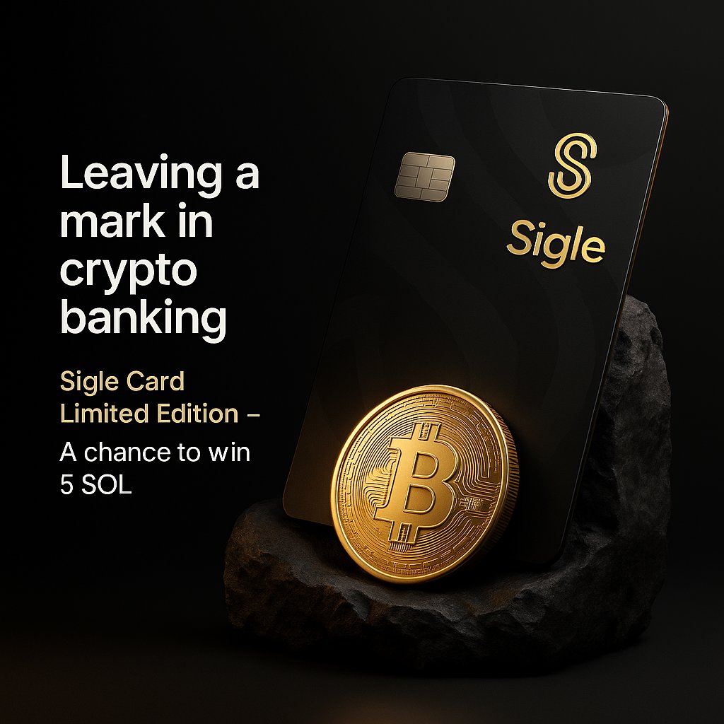 🚨 5 SOL GIVEAWAY – LIVE 🚨
Our last winners have been contacted 
 thank you all for the incredible support!
Now it's time for ROUND 2:
Win 5 SOL and get early access to the Sigle Limited Edition Card 👇

✅ Follow @SigleApp
✅ Like &amp; repost
✅ Tag 2 friends
⏳ Winner announced