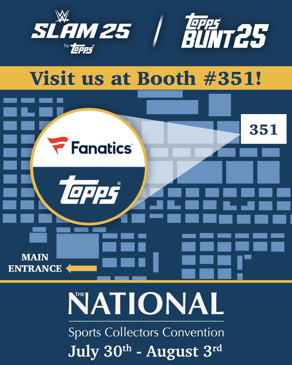 The final day of #NSCC25 starts now! If you’re at the show, be sure to visit the <a href="/Topps/">Topps</a> booth for giveaways, trivia, code redemption cards, &amp; more! #NSCC #TheHobby