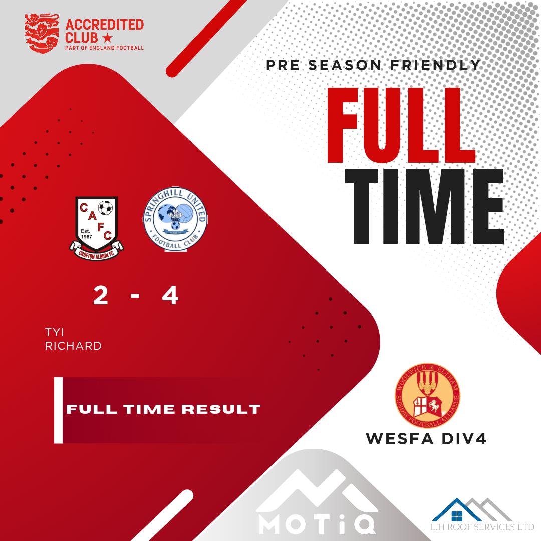 Defeat today against <a href="/SpringhillBlues/">Springhill_Blues</a>