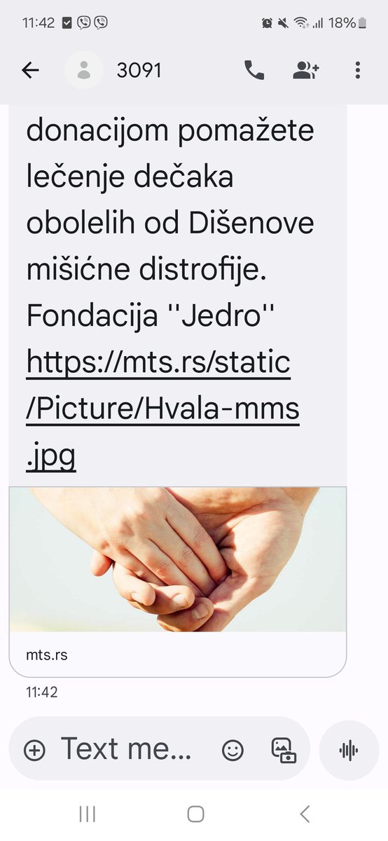 Apel za pomoc deci
Preko 3000 pregleda 7 RT.
Sms vrv NULA.
Jel smo normalni?
Vise posvetite paznje vencanju jurica i vesele udovice
Aj saad svi 5 na 3091
Hvala💜