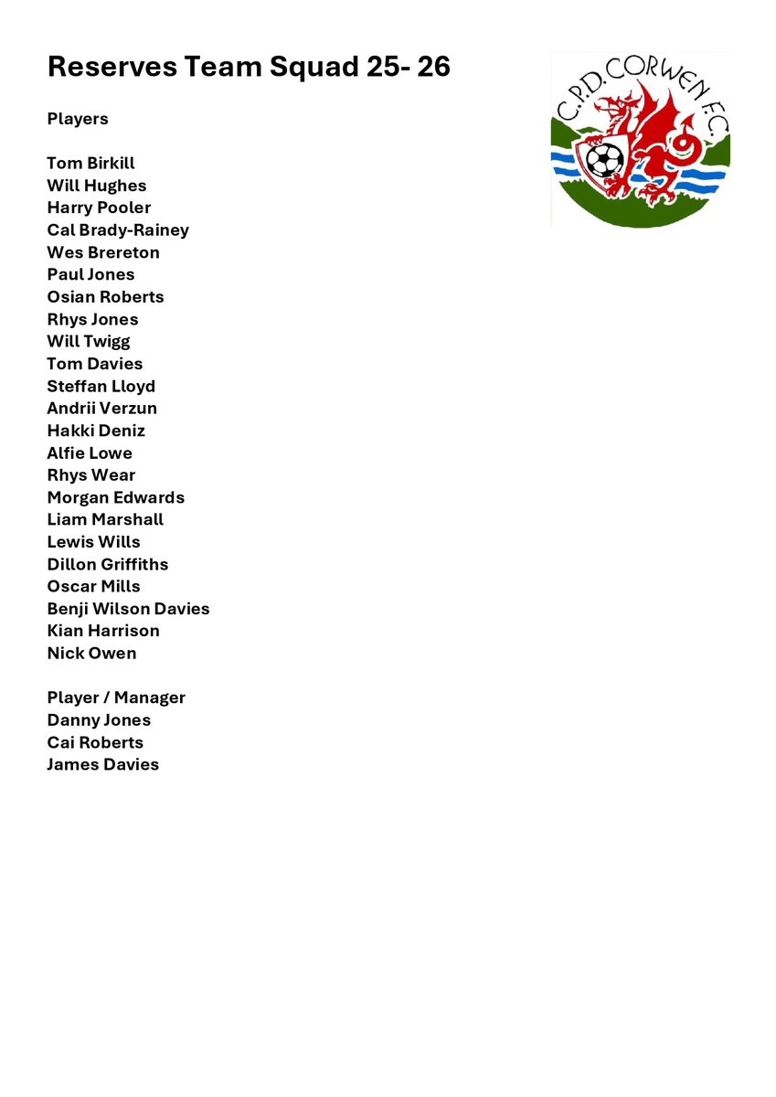 Player Sponsorships are Now Available
Sponsor your Favourite Player

Just DM us here or let the player or a committe member know.

First Team £100.00
Reserves £30.00

Give them your Support!!!