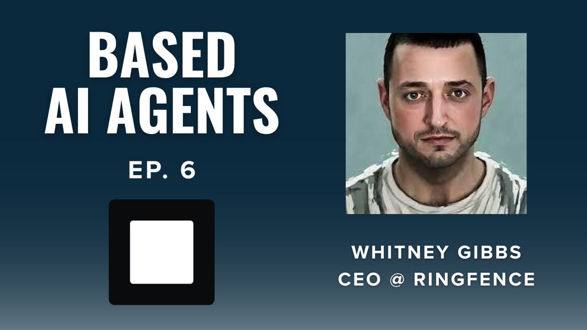 Excited to welcome <a href="/WhitGibbs/">Whitney</a> , CEO of <a href="/RingfenceAI/">Ringfence</a> , cyber defense infrastructure for agentic network as our special guest for Based AI Agent Show #6 on <a href="/buildonbase/">Base Build</a> channel presented by <a href="/basedinc_xyz/">Based Inc</a> this Monday at 5:30 PM EST.