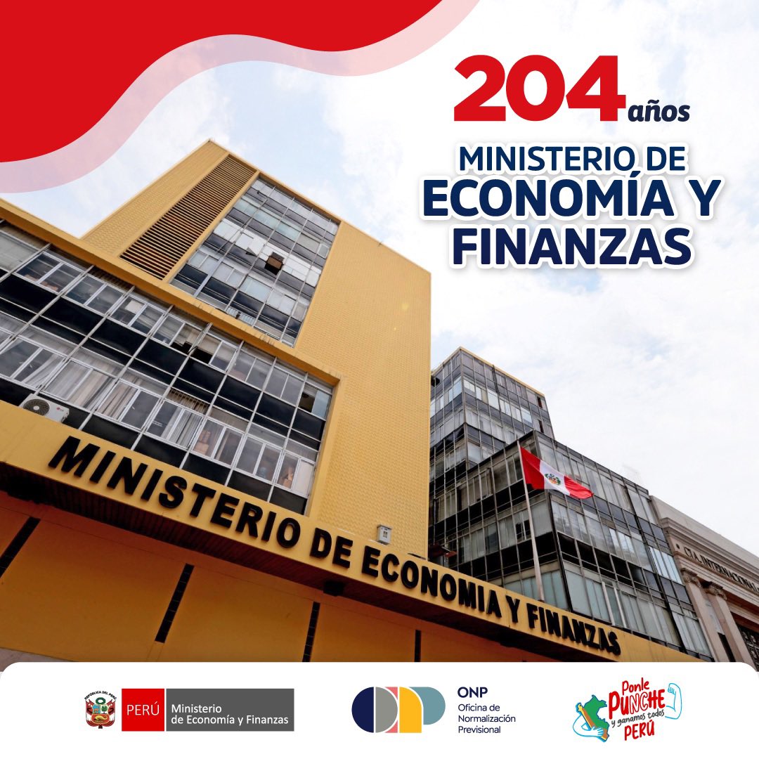 ONP Oficial (@onp_oficial) on Twitter photo 🎉 La ONP saluda al <a href="/MEF_Peru/">Ministerio de Economía y Finanzas</a> por sus 204 años de compromiso con el desarrollo económico y financiero del país. 👏 Gracias por su vocación de servicio y por contribuir al bienestar de todos los peruanos.
#MEF204Años 🎉 La ONP saluda al <a href="/MEF_Peru/">Ministerio de Economía y Finanzas</a> por sus 204 años de compromiso con el desarrollo económico y financiero del país. 👏 Gracias por su vocación de servicio y por contribuir al bienestar de todos los peruanos.
#MEF204Años