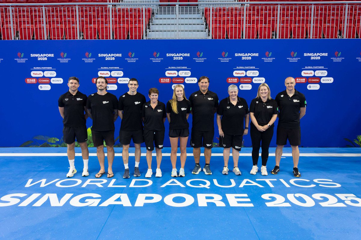 The team behind #TeamIreland at the 2025 World Aquatic Championships☘️

John Szaranek | Coach/Team Leader
Steve Beckerleg | Coach
Fran Ronan | Coach 
Kate Markey | Physiology
Dean Ryan | Physical Prep
Robbie Smyth | Physio
Kevin McGuigan | Analysis 
Fiona Burke | Team Manager