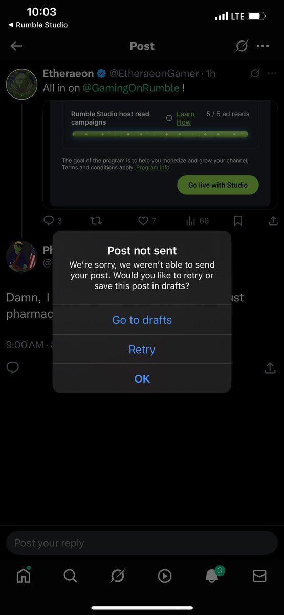 When you type out a long and thought out reply and the X algorithm doesn't like what you have to say 🤬