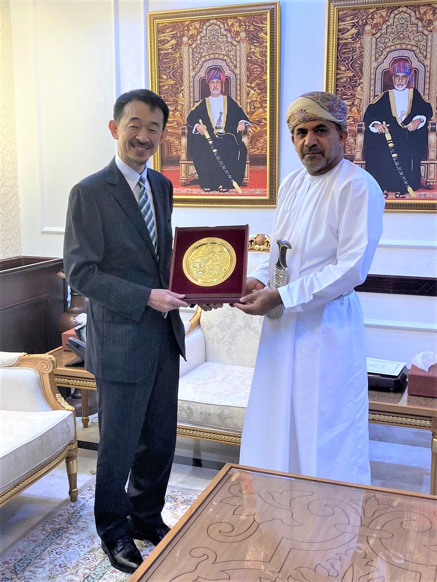 On July 22, H.E. Ambassador Kiyoshi Serizawa paid a courtesy call on H.E. Dr. Saud bin Hamood bin Ahmed Al Habsi, Minister of Agriculture, Fisheries and Water Resources. They exchanged views on technical cooperation and other matters in the fields of agriculture and fisheries.