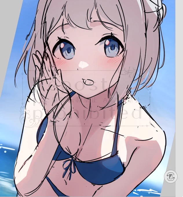 新刊とは1ミリも関係ないけど 水着りーぴゃん描いてたので明日上げます