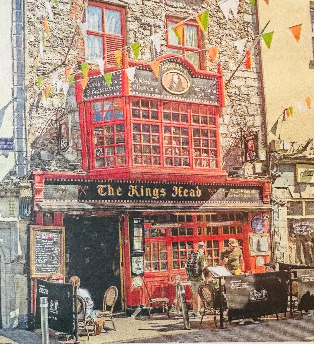 kingsheadgalway's tweet photo. Over the moon to be included in the first ever edition of The Sunday Times - 50 Best Irish Pubs. Delighted also to rub shoulders with some of the finest pubs on the island of Ireland 🍻🍻🍻 https://t.co/x9rbLnfuOb