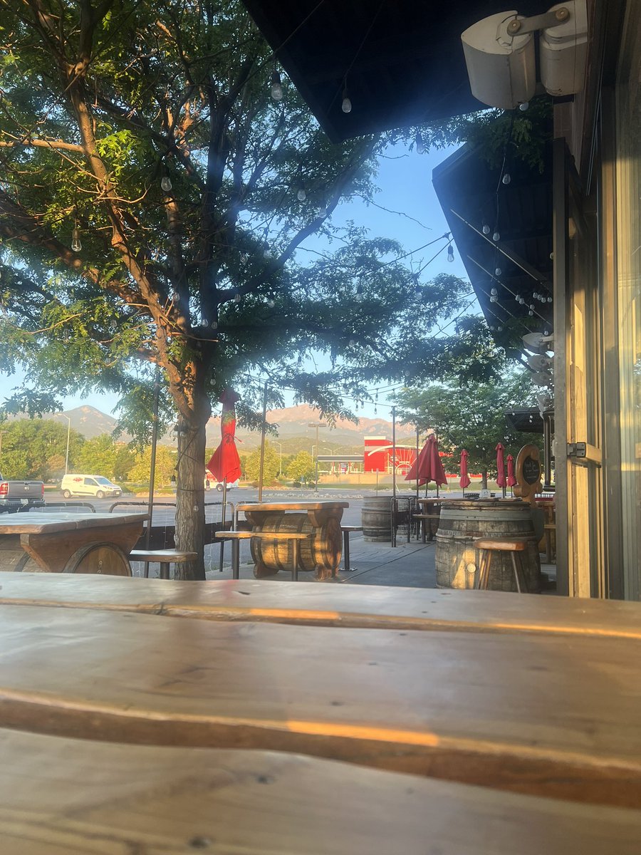 A gorgeous Colorado day and perfect patio Pike Peak views at TRiNiTY Brewing (and 36 drafts)!
