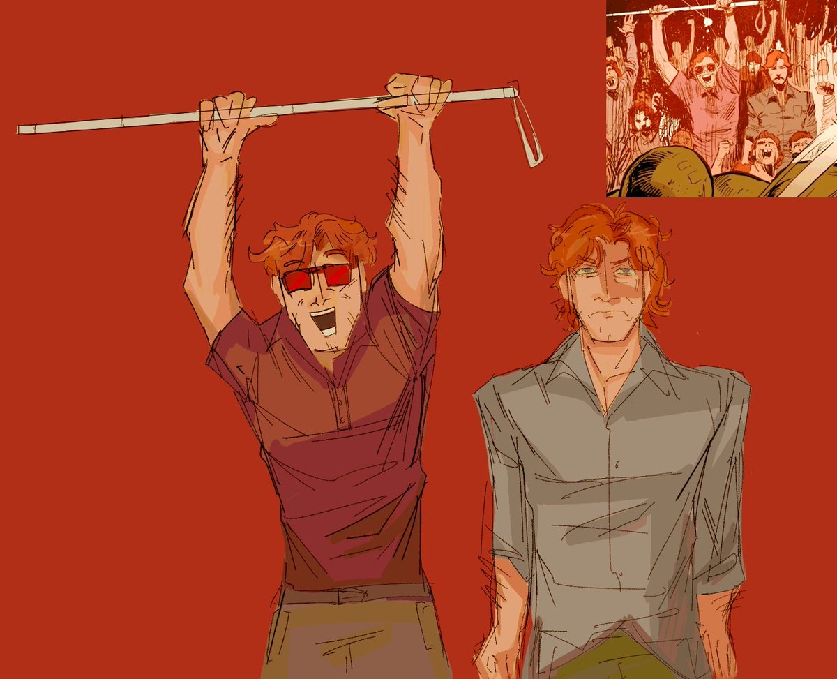 butchnova's tweet image. redraw in my style. got nothing to smile about in my life #mattmurdock #mikemurdock #daredevil