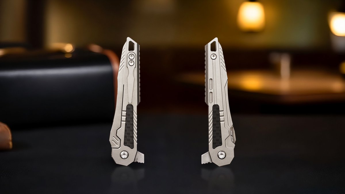TechnikWheel's tweet photo. Titanium Multifunctional Folding Utility knife

👉 https://t.co/x24lzlC9jF

Titanium Gr5.CNC Machining, Interchangeable Blades, Minimalist Design. It perfectly meets daily needs and long-term usage requirements #knife #kickstarter https://t.co/2GETS2VTg7