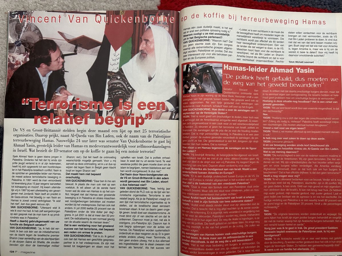 Oude p-magazines, deel 2. Toen liberalen nog op de koffie gingen bij Hamas.