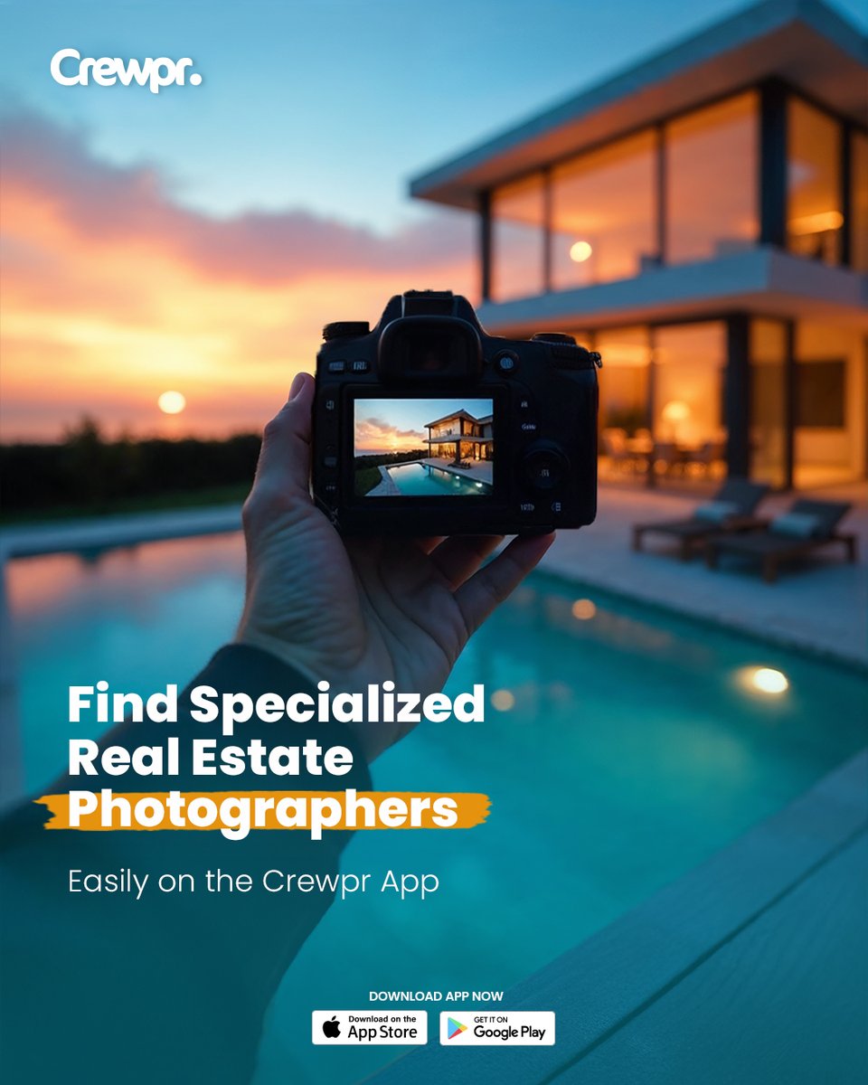 Crewpr_App's tweet photo. What’s the secret to a successful property listing?
High-quality photos that catch buyers' attention.
Find expert real estate photographers on Crewpr App, connect with them directly, and start bringing your property projects to life.
📲 Download the app now &amp; let your photos https://t.co/aZLIB09Cgm