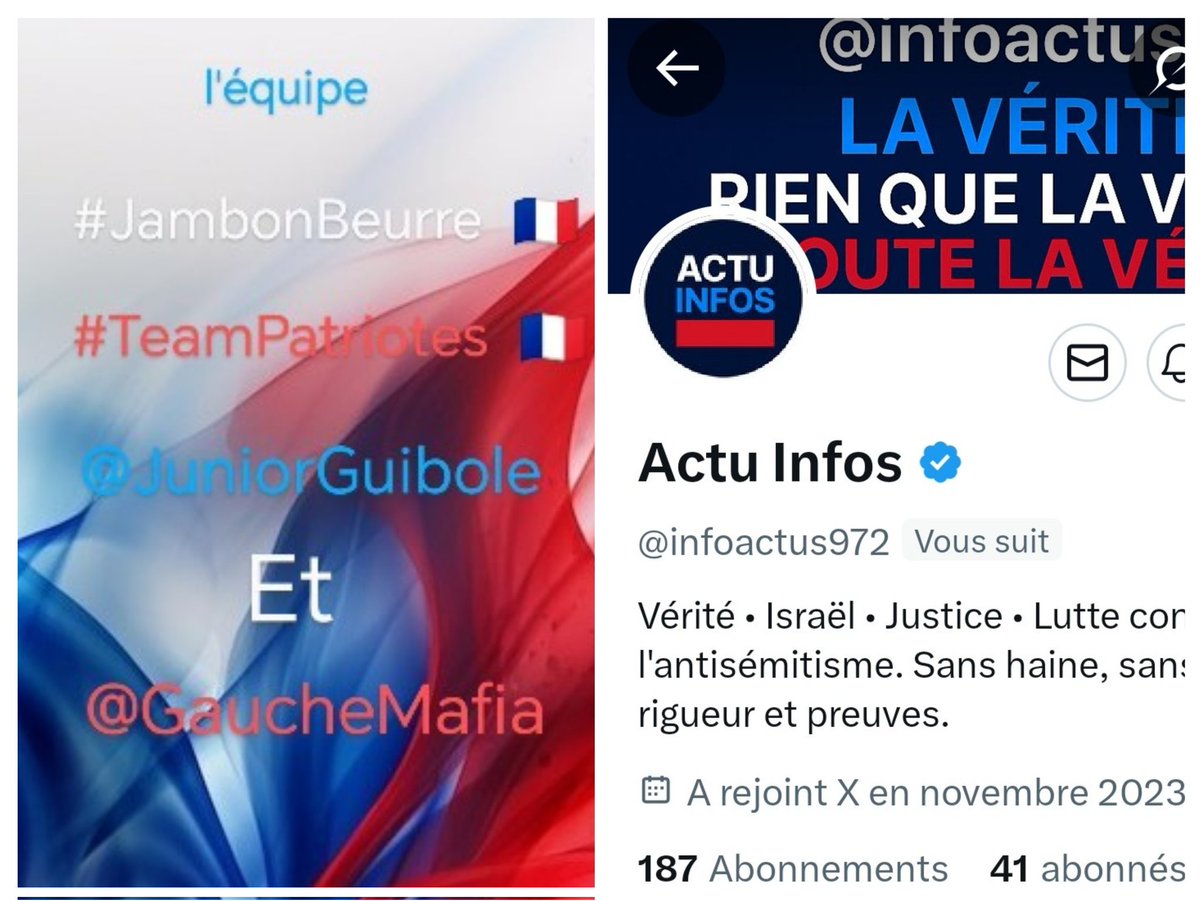 🇨🇵 Dédé 🇫🇷♿ (@juniorguibole) on Twitter photo INFO🚨 Merci de partager !🚨
Mes amis abonnés😉
Ainsi que l'équipe #JambonBeurre #TeamPatriotes 🇨🇵
Notre ami <a href="/infoactus972/">Actu Infos</a> 👍
Aurait besoin d'un petit coup de pouce pour grossir sa TL!🥳
Et ainsi lui donner plus de visibilité ! Merci de vous abonner à lui !🙏
Et n'oubliez INFO🚨 Merci de partager !🚨
Mes amis abonnés😉
Ainsi que l'équipe #JambonBeurre #TeamPatriotes 🇨🇵
Notre ami <a href="/infoactus972/">Actu Infos</a> 👍
Aurait besoin d'un petit coup de pouce pour grossir sa TL!🥳
Et ainsi lui donner plus de visibilité ! Merci de vous abonner à lui !🙏
Et n'oubliez