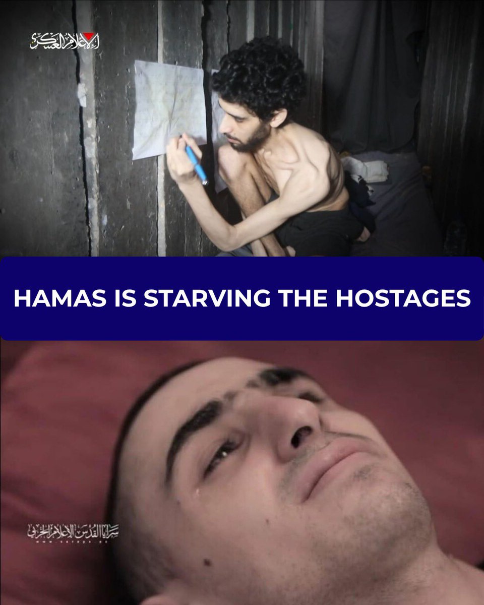 There is food in Gaza.

Hamas is deliberately starving the hostages.

LET THEM GO NOW🎗️